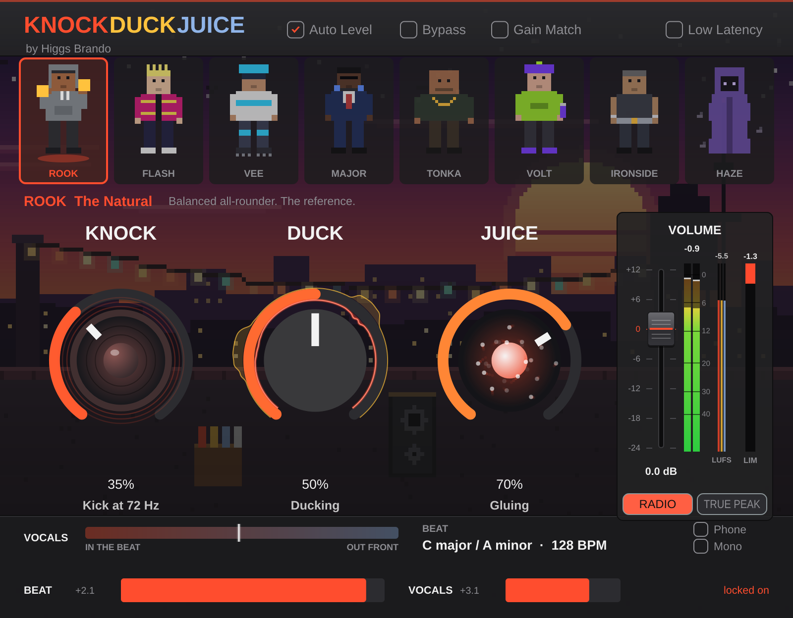 The KnockDuckJuice plugin window